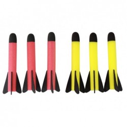 Foam Rocket Launcher Pump Yellow Red 6 Pcs