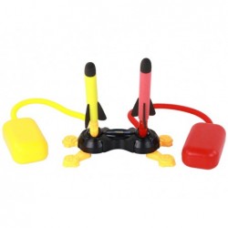 Foam Rocket Launcher Pump Yellow Red 6 Pcs