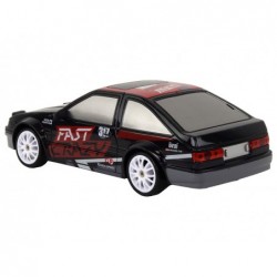 Remote Controlled Sports Car R/C 1:24 Black Replaceable Wheels