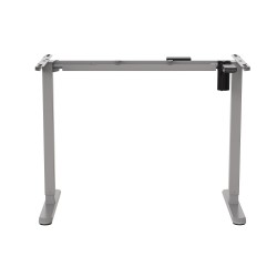 Table leg ERGO LIGHT with 1 motor, silver grey