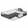 Bed OZZO with mattress HARMONY TOP 160x200cm, light wood