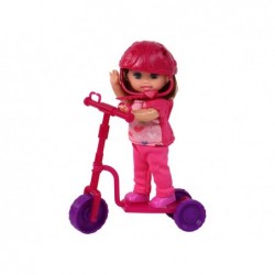 Lucy Doll Set Purple Scooter Skateboard Helmets