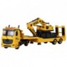 Folding Tow Truck With Crawler Excavator Sound Light DIY Yellow