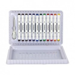 Set of Colored Water Marker Pens, Suitcase, 12 Pieces
