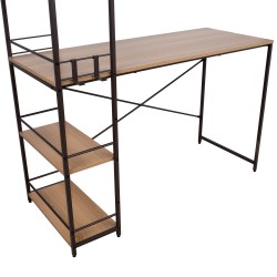 Desk STUDY 120x51xH120cm, oak brown