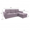 Corner sofa bed INGMAR vintage pink