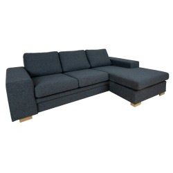 Corner sofa DAGMAR dark grey