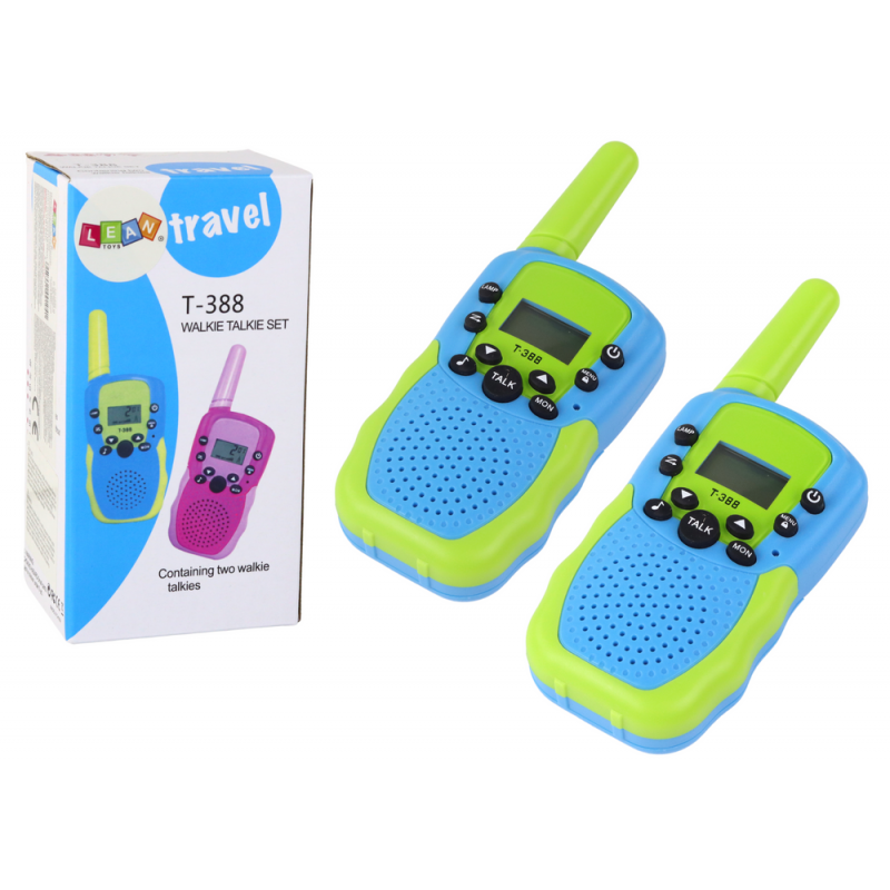 Walkie Talkie Walkie Talkies Green - Blue Range 3 km For Children