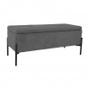 Bench RORI with storage box, grey