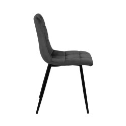 Chair CHILLI brownish gray velvet