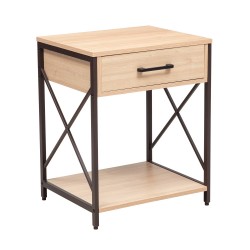 Side table night stand HEDVIG 48x40xH60cm, ash black