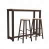 Bar set SANCIA oak/brown