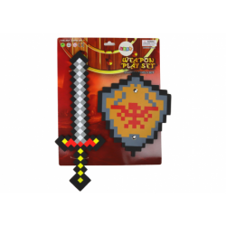 Knight Set Sword Foam Shield Pixel Theme