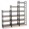 Shelf HECTOR 60x28xH121cm, ash/black