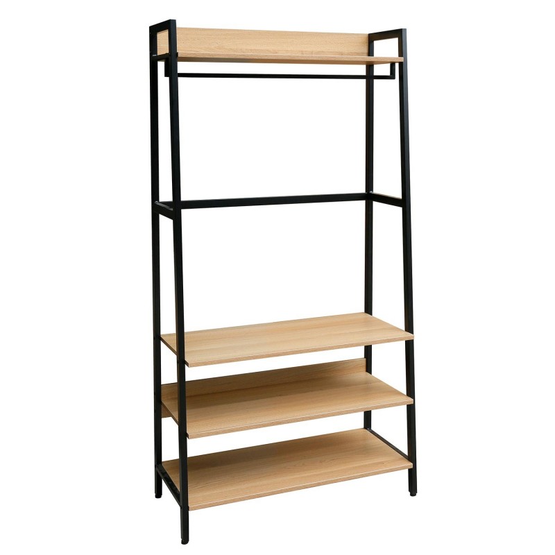 Hallway shelf LAVINIA 84x40xH169cm, ash/black