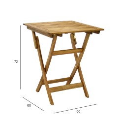 Table FINLAY 60x60xH72cm, acacia