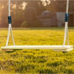 Wooden Swing with Axi Seats Gray Playground