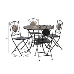 Garden furniture set MOSAIC table and 4 chairs