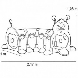 FEBER Tunnel for children Caterpillar 178 cm Modular Playground