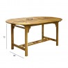 Table FINLAY 153 195x90xH72cm, acacia