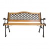 Садовая скамейка CARTAGO 126x61xH84,5см, деревянное сиденье, чугунный каркас