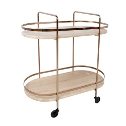 Serving cart GENOVA light brown