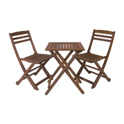 Balcony set ROUEN table and 2 chairs, meranti