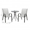 Garden furniture set DUBLIN table and 2 chairs, silver grey