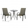 Garden furniture set DUBLIN table and 2 chairs, golden brown