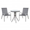 Garden furniture set DUBLIN table and 2 chairs, grey