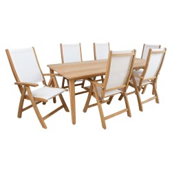 Обеденный комплект MALDIVE стол, 6 складных стульев