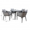Garden furniture set MARIE table, 4 chairs