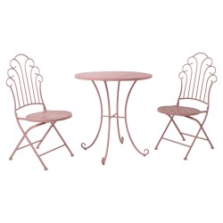 Балконный комплект ROSY стол и 2 стула (40063), розовый