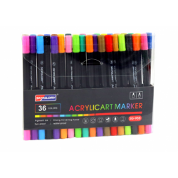 Set of 36 double-sided markers for ceramics, glass and clothes