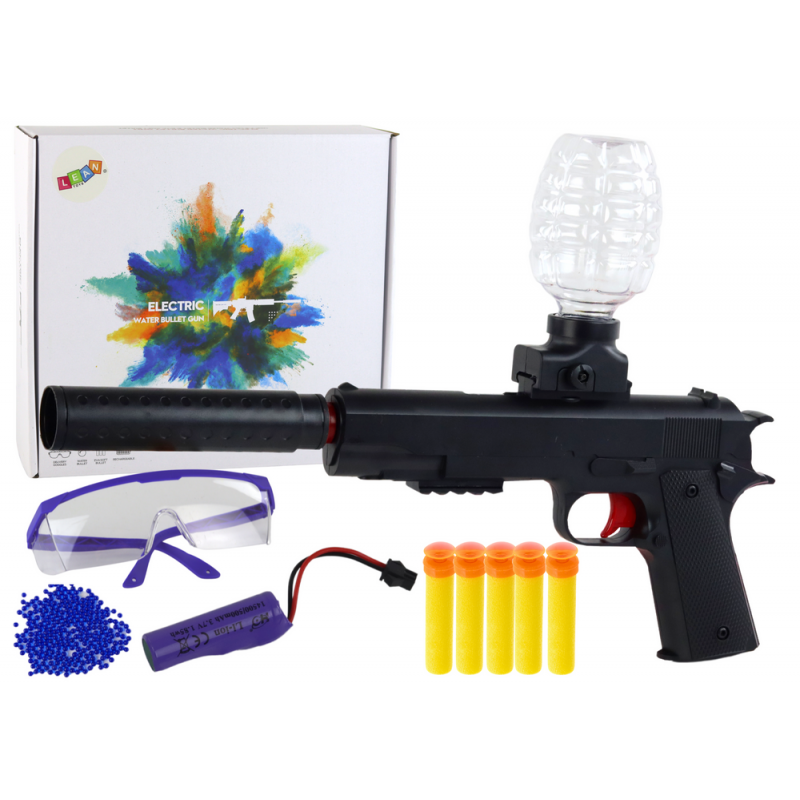 Electric Water Bullet Gun, Arrows, Glasses, Black