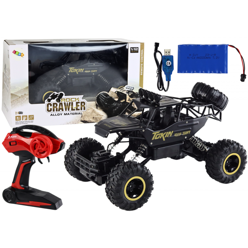 Off-road Remote Controlled RC Car 1:12 Black 4x4 2.4GHz