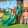 Lakewood Wooden Playground Swings Slide Playhouse Backyard