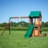 Lakewood Wooden Playground Swings Slide Playhouse Backyard