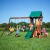 Lakewood Wooden Playground Swings Slide Playhouse Backyard