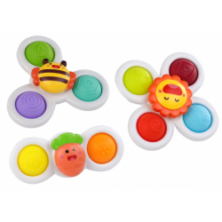 Sensory Toy Spinners Bee Sun Carrot Suction Cups