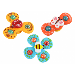 Sensory Toy Spinners Ladybug Bee Butterfly Suction Cups