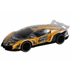 Yellow Remote Controlled RC Sports Car 1:16 Scale Lights