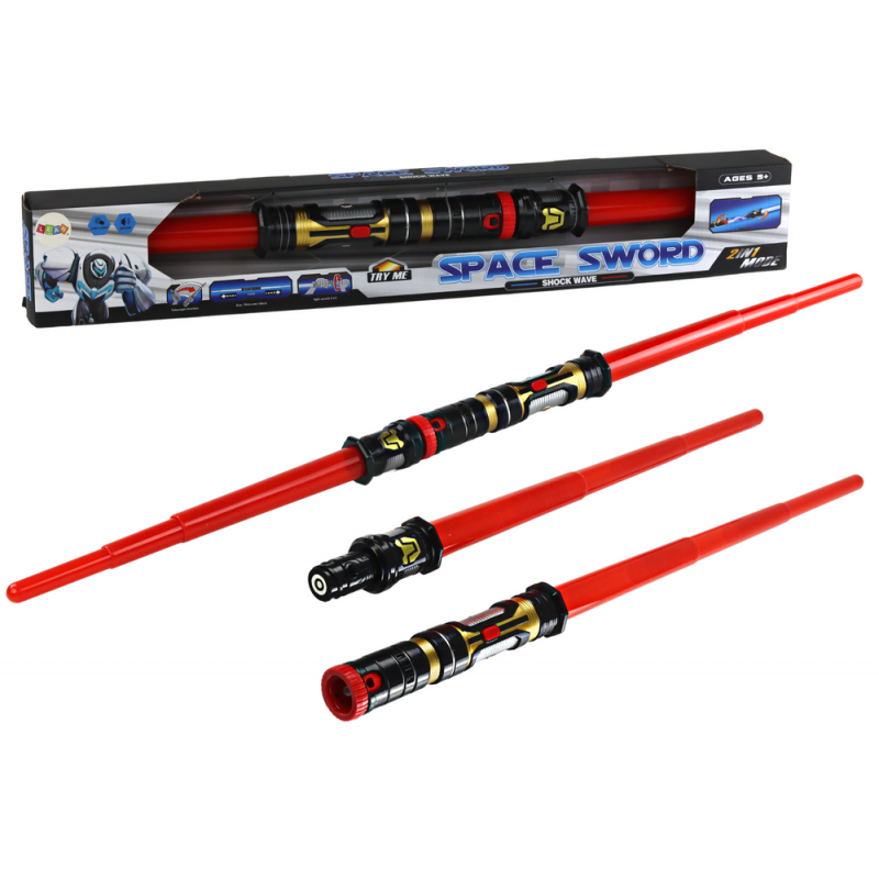 2-in-1 Space Lightsaber Retractable Blades Lights Sounds