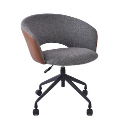 Task chair KARINA with castors, grey light brown