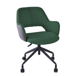 Task chair KENO with castors, green grey