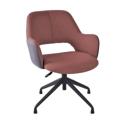 Task chair KENO without castors, dark pink grey