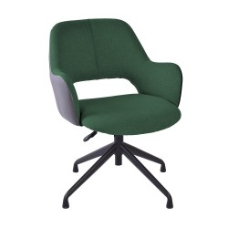 Task chair KENO without castors, green grey