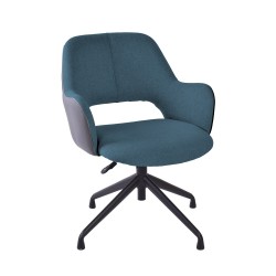 Task chair KENO without castors, blue grey