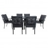 Garden furniture set BOSLER table and 6 chairs