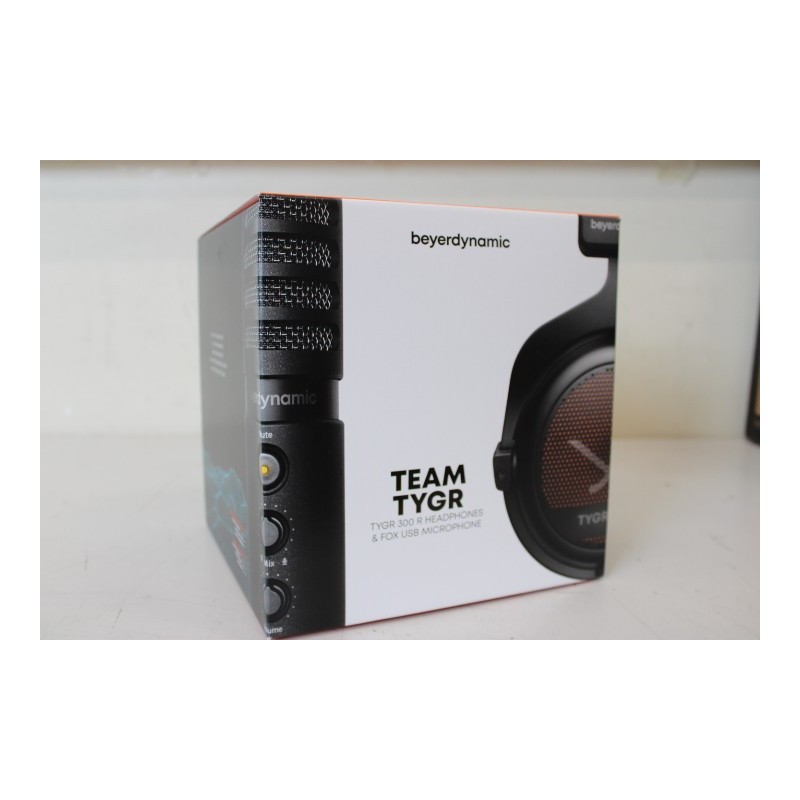 SALE OUT. Beyerdynamic TEAM TYGR, TYGR 300 R Gaming Headset/FOX professional microphone, Over-Ear, Wired, Black Beyerdynamic | DAMAGED PACKAGING